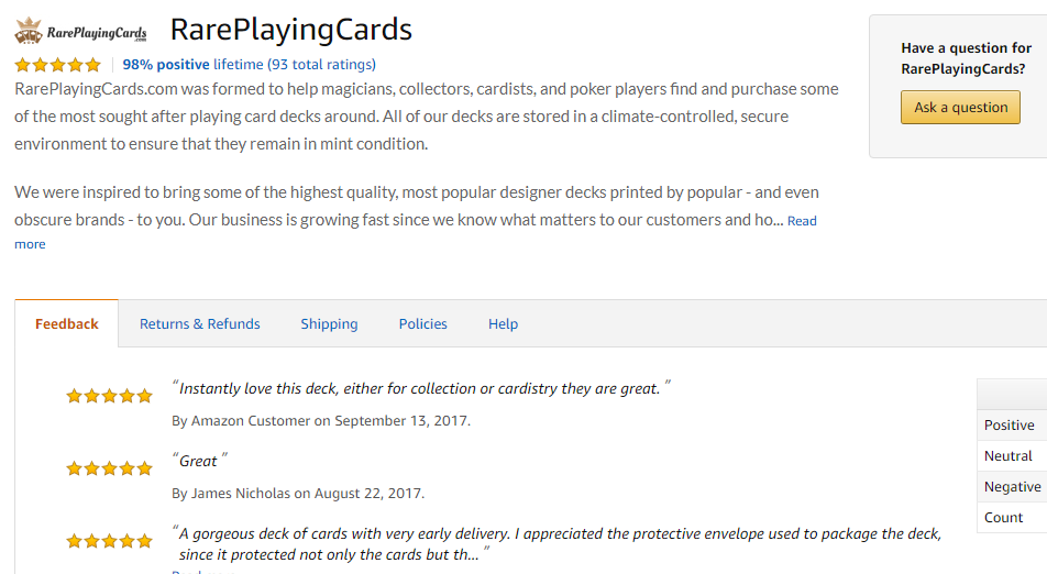 RarePlayingCards review