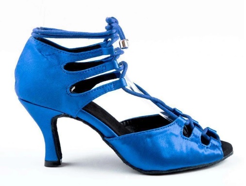 Yami Dance Shoes reviews - Electric Blue Satin- dancing heels