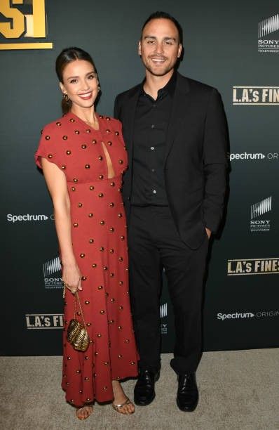 Jessica and Joshua Alba