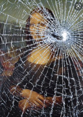 Vandals broke the glass protecting Mona Lisa