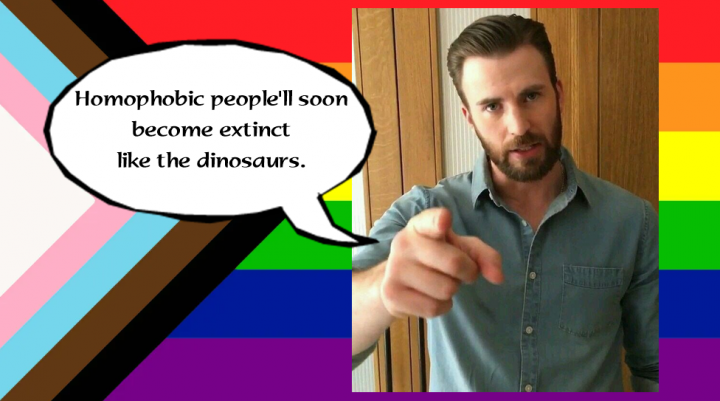 Chris Evans Supports LGBTQ - Homophobia Will Be Extinct